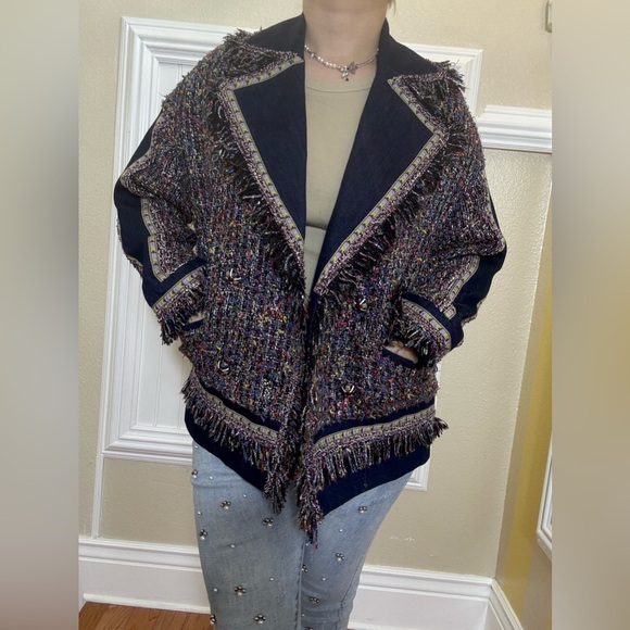 NWOT Multicolor Tweed Women Jacket - Picture 11 of 13
